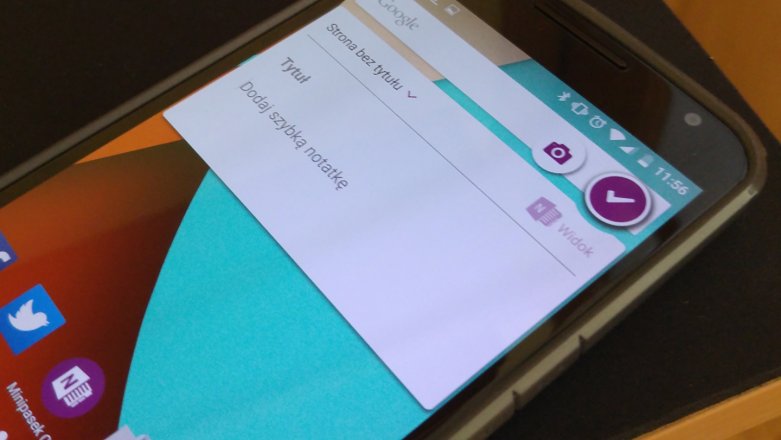 OneNote dla Androida z pływającym „bąbelkiem” do szybkich notatek. Brzmi koszmarnie, ale działa super